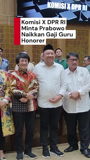 Video Komisi X Minta Prabowo Naikkan Gaji Guru Honorer yang Penuhi Syarat