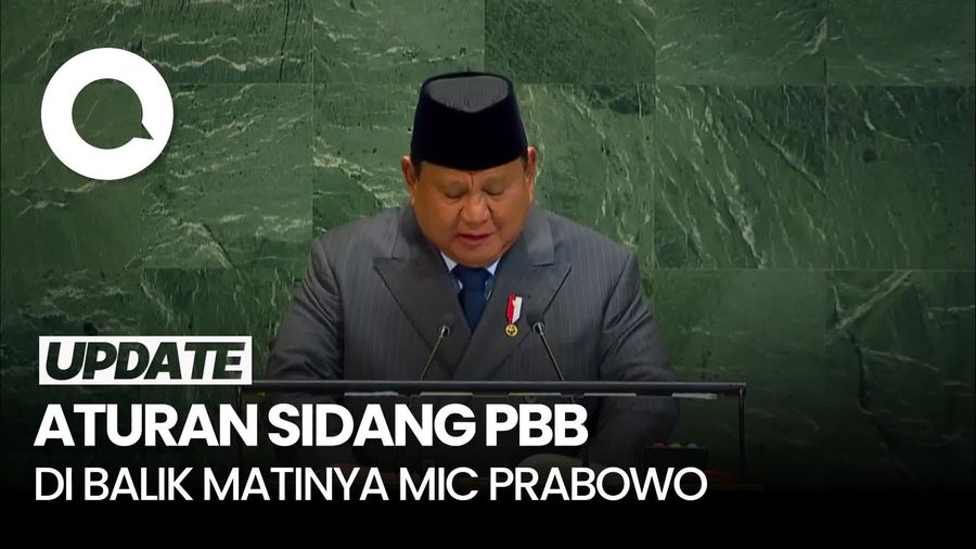 Video: Aturan di Balik Matinya Mic Prabowo saat Pidato di Sidang PBB