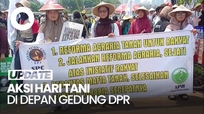 Video Situasi Terkini Aksi Hari Tani di Depan Gedung DPR