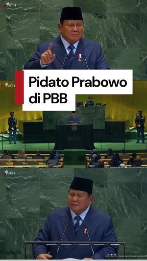 Video: Momen Prabowo Hentakkan Podium Pidato Sidang Umum PBB 