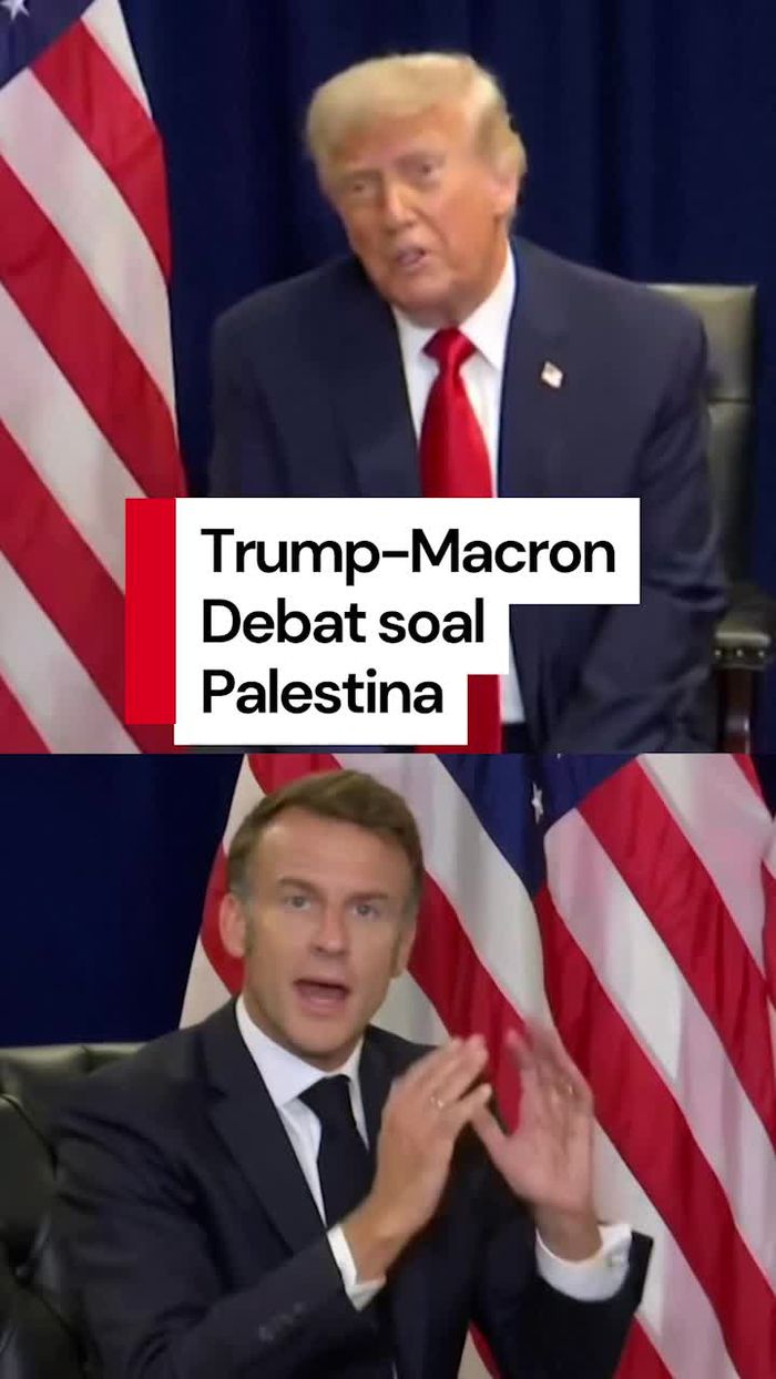 Video: Momen Debat Trump-Macron soal Akui Negara Palestina