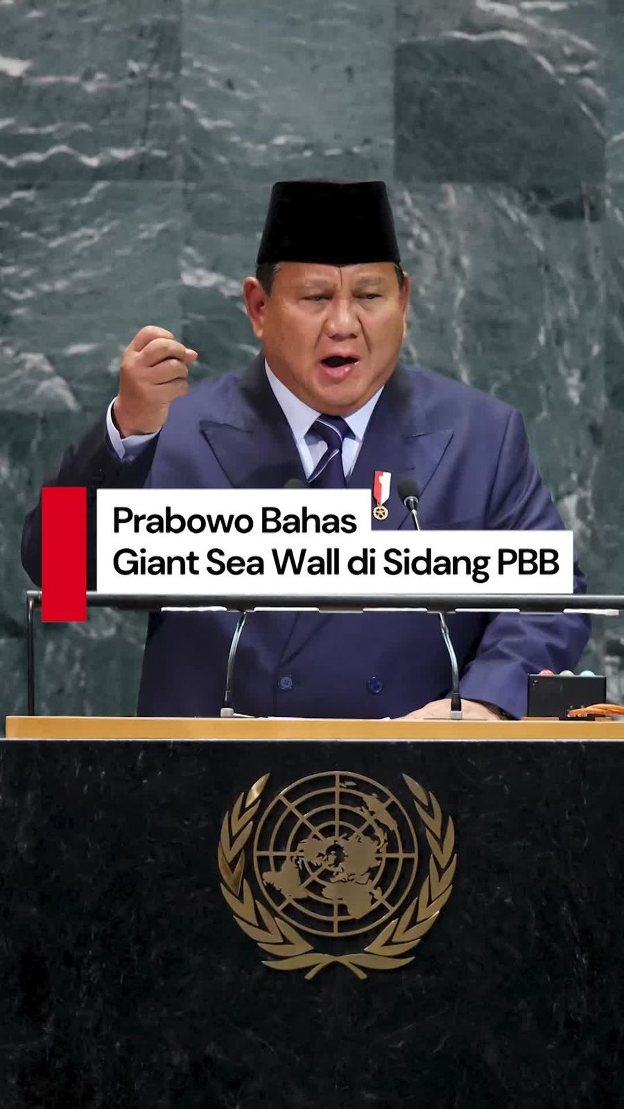  Video: Pidato di Sidang PBB, Prabowo Ungkap Rencana Bangun Giant Sea Wall
