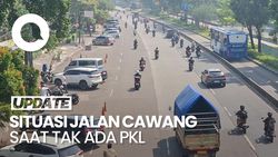 Video Kondisi Jalan di Cawang Bila Tak Dijajah Meja PKL-Parkir Liar