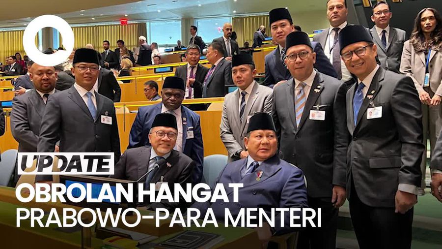 Video: Obrolan Prabowo, Zulhas, dan Para Menteri di Sela-sela Sidang PBB