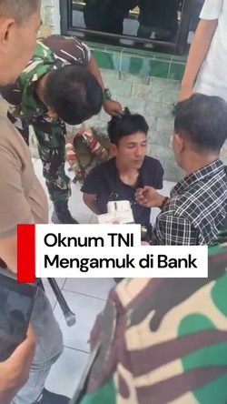 Video: Oknum TNI di Gowa Ngamuk-Lepas Tembakan Senpi Laras Panjang di Bank