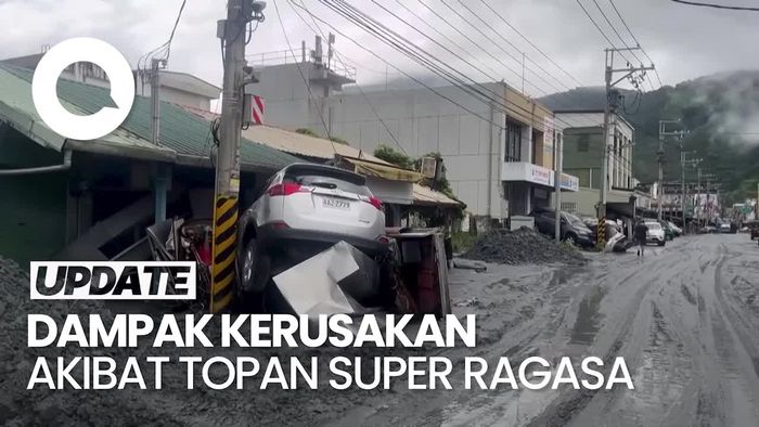 Video Dampak Topan Ragasa Taiwan: Ratusan Orang Hilang hingga Jalan Putus