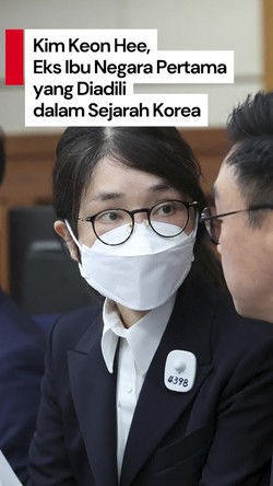 Video Penampilan Eks Ibu Negara Korsel di Sidang Korupsi Perdana