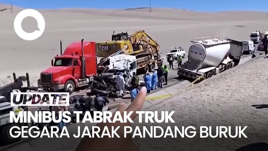 Video Minibus Vs Truk Kargo di Peru, 14 Orang Tewas Video Minibus Vs Truk Kargo di Peru, 14 Orang Tewas