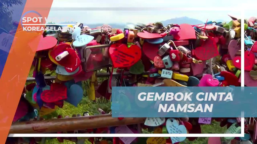 Ekspresikan Cinta di Namsan Lock of Love di Seoul, Korea Selatan