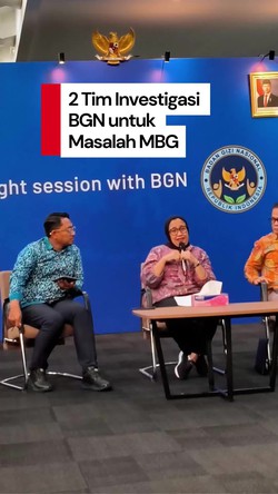 Video BGN Bentuk 2 Tim Investigasi Masalah MBG, Libatkan BIN hingga Ahli