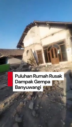 Video: Dampak Gempa M 5,7 Banyuwangi, Puluhan Rumah di Situbondo Rusak