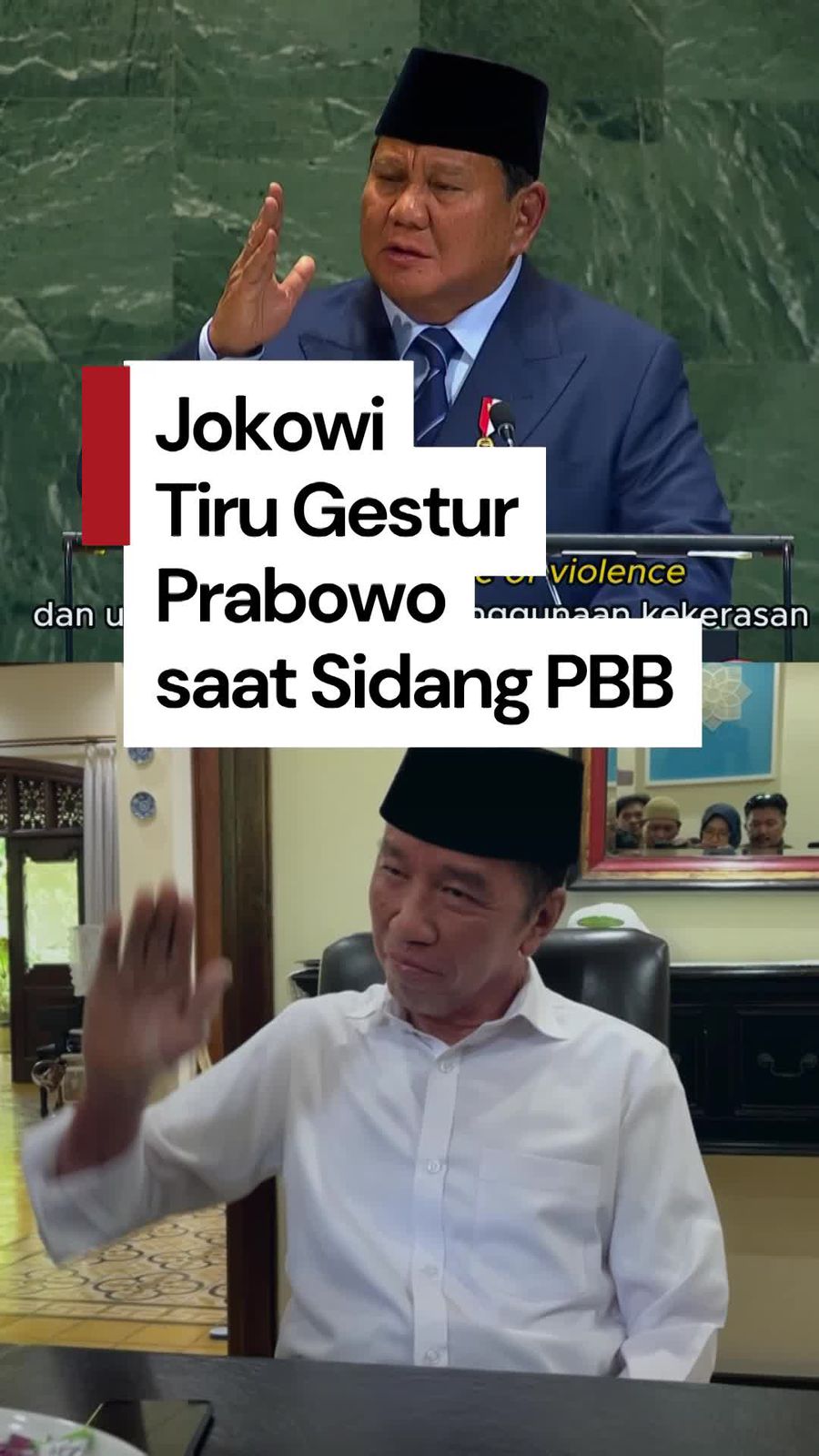 Video: Momen Jokowi Tirukan Gaya Prabowo Gebrak Meja di Sidang PBB