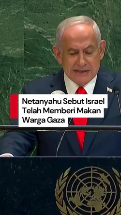 Video: Netanyahu Klaim Memberi Makanan ke Warga Gaza, Tapi Dicuri Hamas