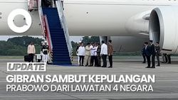 Video Momen Gibran Sambut Kepulangan Prabowo di Seusai Lawatan 4 Negara