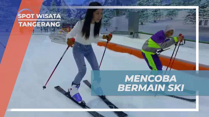 Bermain Ski dan Berlatih Keseimbangan di Trans Snow World, Tangerang
