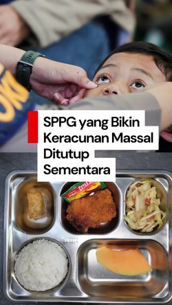 Video Pemerintah Tutup Sementara Dapur MBG yang Bikin Keracunan Massal