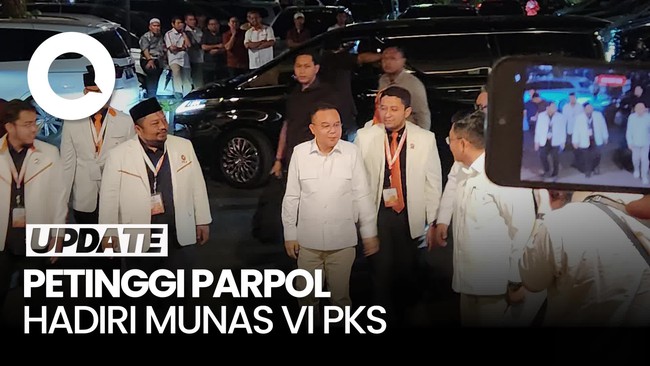 Video Petinggi Parpol Hadiri Munas VI PKS, Ada Dasco hingga Ibas