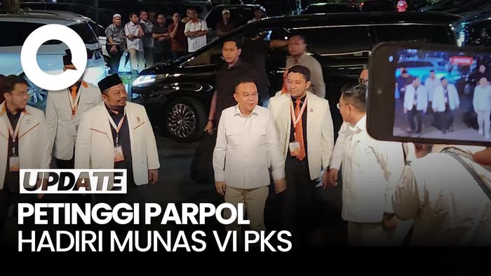 Video Petinggi Parpol Hadiri Munas VI PKS, Ada Dasco hingga Ibas