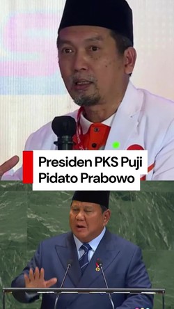 Video Presiden PKS Puji Pidato Prabowo soal Palestina di PBB: Allahuakbar!