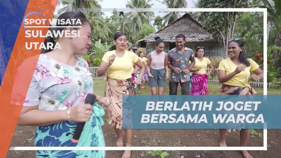 Ikut Berlatih Joget Bersama Warga dan Selebriti di Desa Palaes Sulawesi Utara