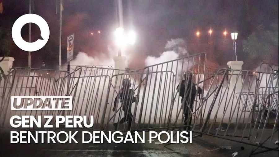 Video: Ricuh! Gen Z Peru Bentrok dengan Polisi saat Demo di Lima