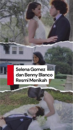 Video: Wajah Bahagia Selena Gomez dan Benny Blanco yang Kini Resmi Menikah