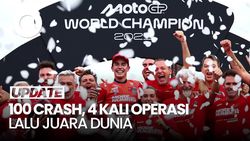 Video Tangis Marquez Juara Dunia Usai 100 Crash dan 4 Kali Operasi