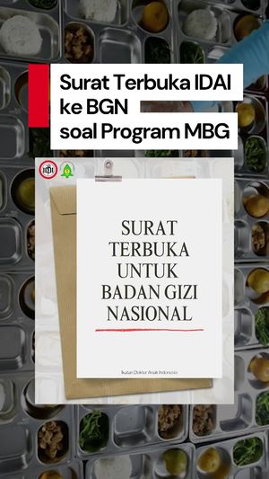 Video: 5 Poin Surat Terbuka IDAI ke BGN Terkait Makan Bergizi Gratis