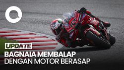 Momen Bagnaia Membalap dengan Motor Berasap