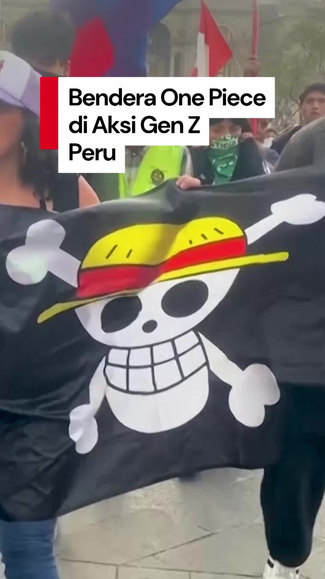 Video: Bendera One Piece Berkibar Lagi, Kali Ini di Aksi Gen Z Peru