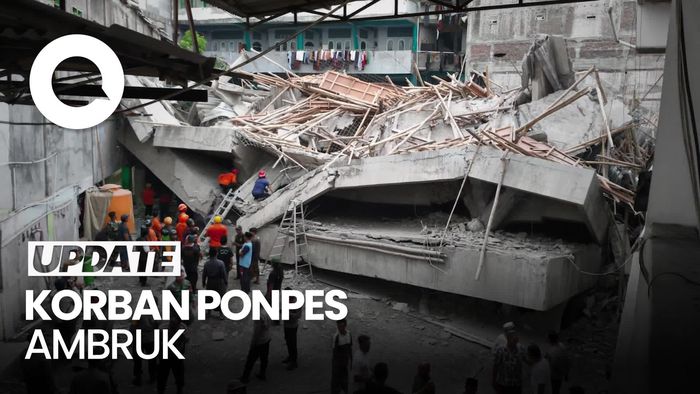 Video Update Ponpes di Sidoarjo Ambruk: 3 Santri Tewas-38 Masih Dicari