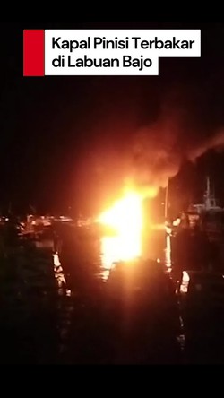 Video: Kapal Pinisi di Labuan Bajo Terbakar saat Mengisi BBM