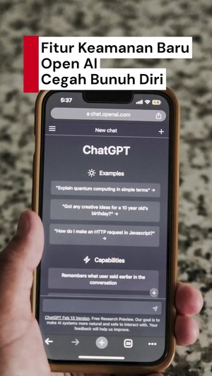 Video: OpenAI Luncurkan Fitur Baru untuk Cegah Risiko Bunuh Diri pada Remaja