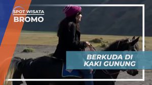 Berkuda di Kaki Gunung Bromo