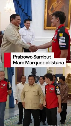 Video Prabowo Sambut Marc Marquez di Istana: Hola, Señor