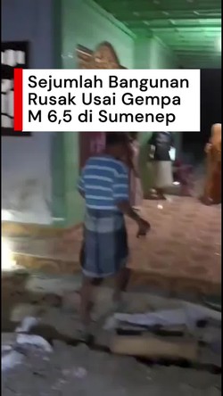 Video: Kondisi Kerusakan Sejumlah Bangunan di Sumenep Usai Gempa M 6,5