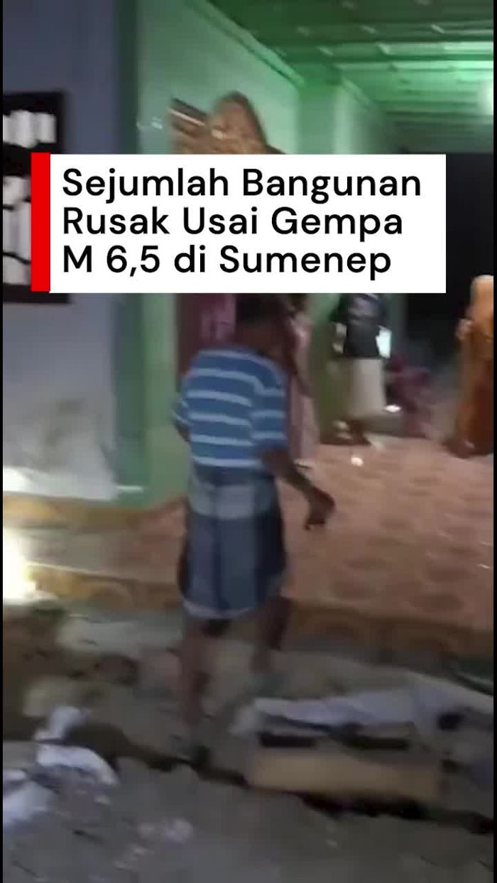 Video: Kondisi Kerusakan Sejumlah Bangunan di Sumenep Usai Gempa M 6,5