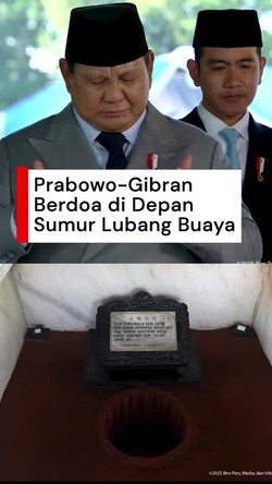 Video: Momen Prabowo-Gibran Berdoa di Depan Sumur Lubang Buaya