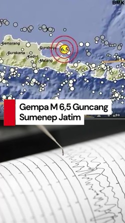 Video Gempa M 6,5 Guncang Sumenep, BMKG: Tak Berpotensi Tsunami