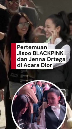Video: Interaksi Singkat Jisoo BLACKPINK dan Jenna Ortega di Acara Dior