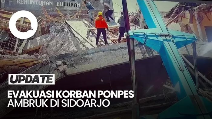 Video: Alat Berat Dikerahkan untuk Evakuasi Korban Ponpes Ambruk