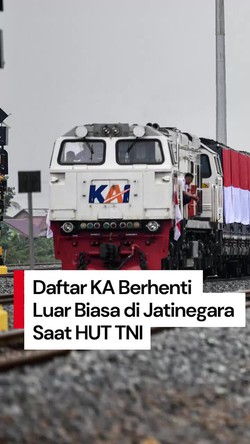 Video: Daftar KA yang Berhenti Luar Biasa di Jatinegara Saat HUT TNI
