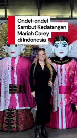 Video: Mariah Carey Disambut Ondel-ondel saat Tiba di Indonesia