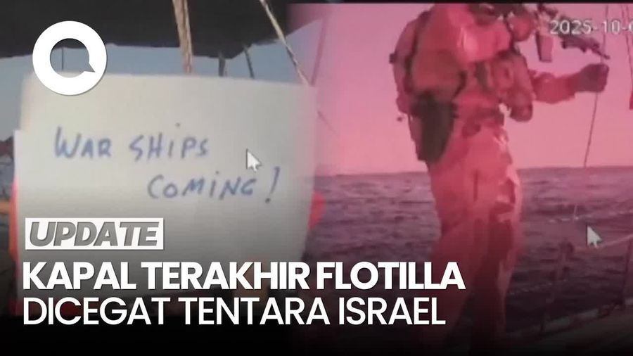 Video Israel Cegat Kapal Terakhir Flotilla yang Masih Berlayar ke Gaza