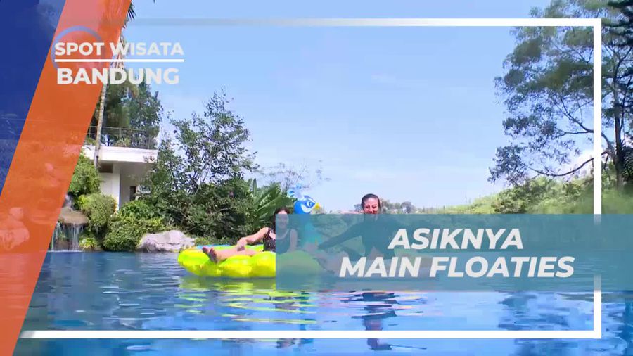 Bersenang-senang Bermain Floaties di Kolam Renang Hotel Bandung dengan Pemandangan Indah  