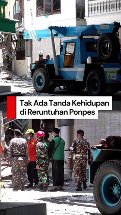 Video: Keluarga Sepakat Alat Berat Dipakai Angkat Puing Ponpes di Sidoarjo