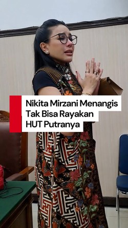 Video Tangis Nikita Mirzani Saat Beri Pesan Ulang Tahun untuk Anaknya