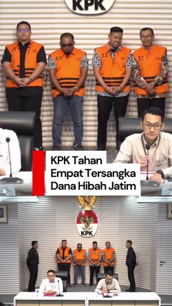 Video: Ditahan KPK, 4 Tersangka Korupsi Dana Hibah Jatim Malah Tersenyum