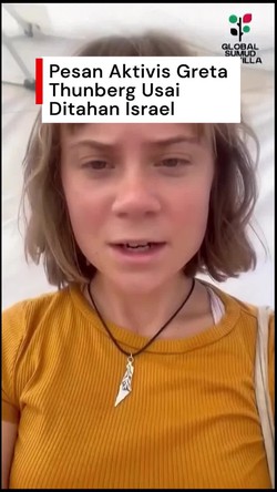 Video Greta Thunberg Ngaku Diculik Militer Israel, Tuntut Dibebaskan