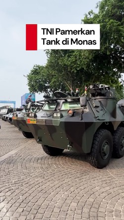 Video: Deretan Tank Pindad Jadi Daya Tarik Pengunjung Monas Jelang HUT TNI